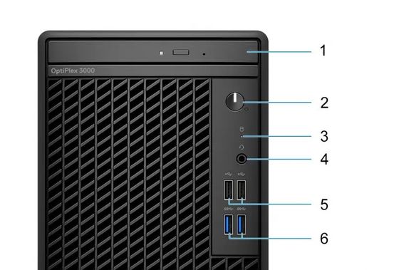 Intel Core i7-12700 Processador OptiPlex 3000MT Tower Desktop PC Cartão Integrado