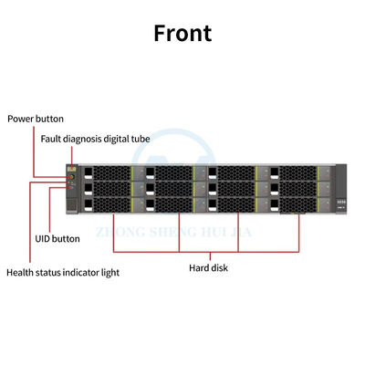 900W Fornecimento de energia xFusion 2288H V6 Servidor 2U Rack Servidor 2288HV6 Moldes privados NO Servidor