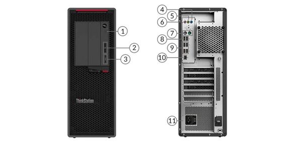 Lenovo Thinkstation p620 Estação de trabalho para design gráfico 7200 Rpm Velocidade do processador