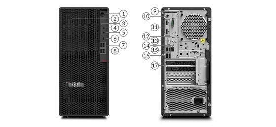 Processador Intel Core i7 10700T de 10a geração no Lenovo ThinkStation P340 Workstation Tower