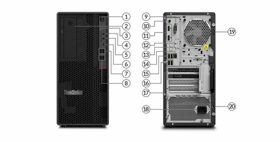 Lenovo P350 Tower Workstation com Intel Core i5-11500 16GB de memória e 1TB de disco rígido