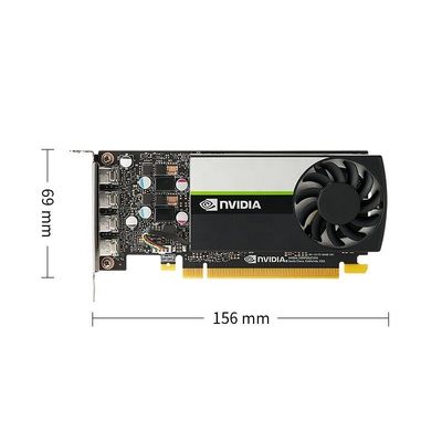 Cartões gráficos Nvidia T600 4GB GDDR6 com Core Clock de 1201 MHz e Clock de Memória de 4GB