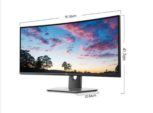 DELL U3419W 34" Curvo USB-C HD LED Monitor 8ms Tempo de resposta 60° Ângulo de visão vertical