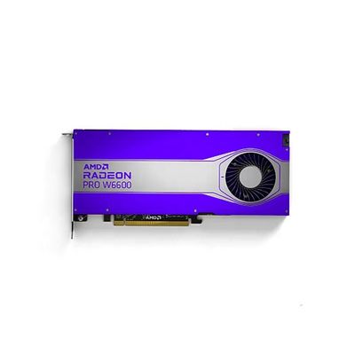 Cartão gráfico de desktop AMD Radeon PRO W6600 com largura de banda de memória máxima até 224 GB/s
