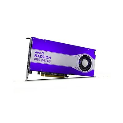 Cartão gráfico de desktop AMD Radeon PRO W6600 com largura de banda de memória máxima até 224 GB/s